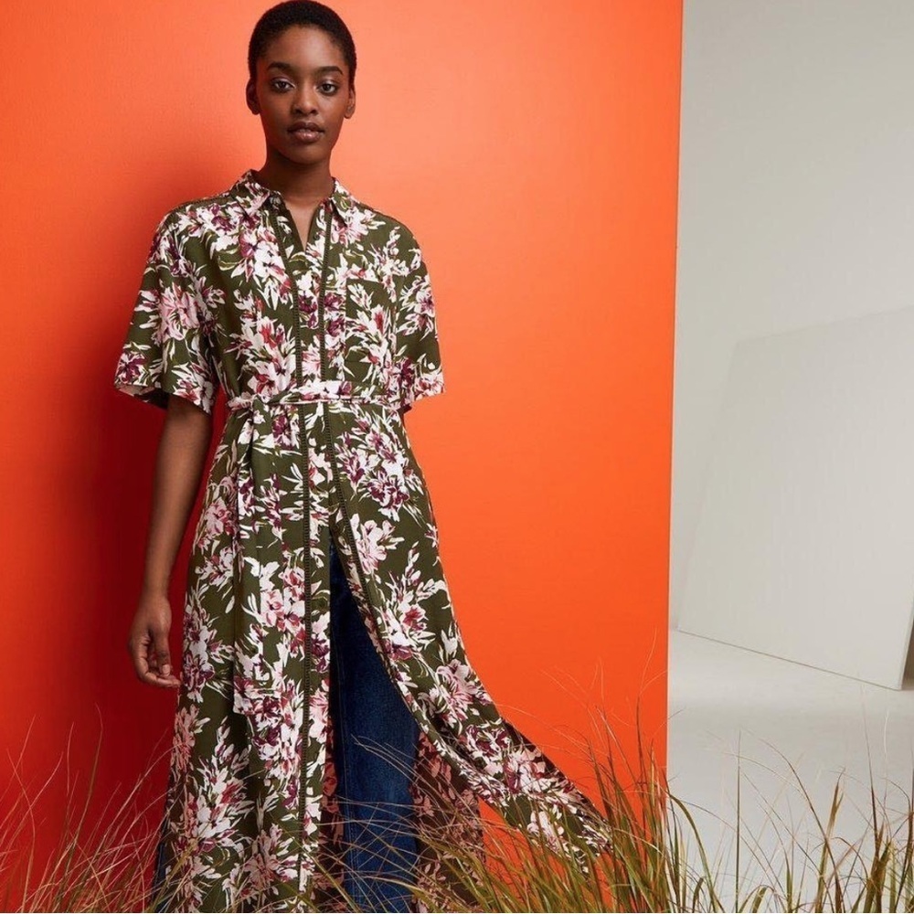 French Connection Lightweight Floriana Floral-Print Maxi Dress Belted‎ in size 4